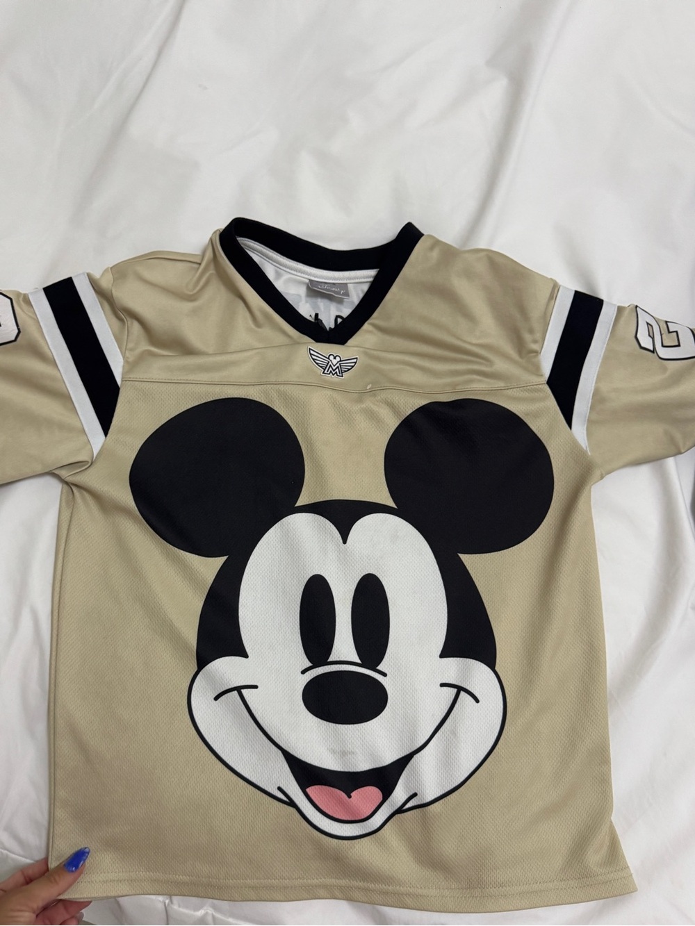 Women’s or Kids Mickey Mouse Beige Graphic Jersey Top

Women cute fitted top